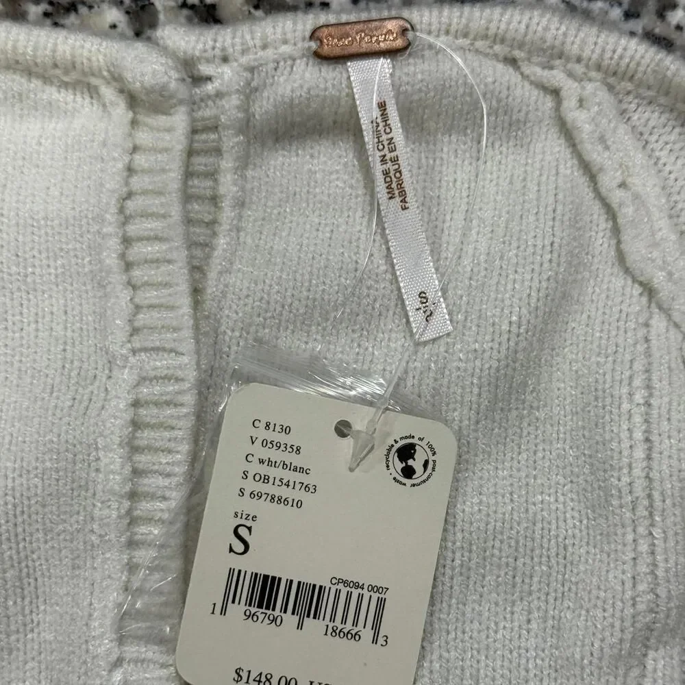 Free-people Women's White Dress Cream Sweater/Skater Sz Small NWT - Picture 5 of 5